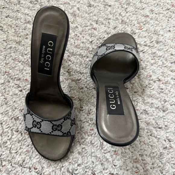 Gucci Black and Gray Heels - Picture 1 of 4